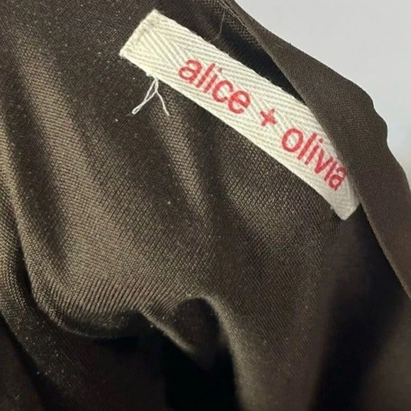 Alice + Olivia Dark Brown Y2K Pleated Strapless Mini Dress 6 - Picture 3 of 5